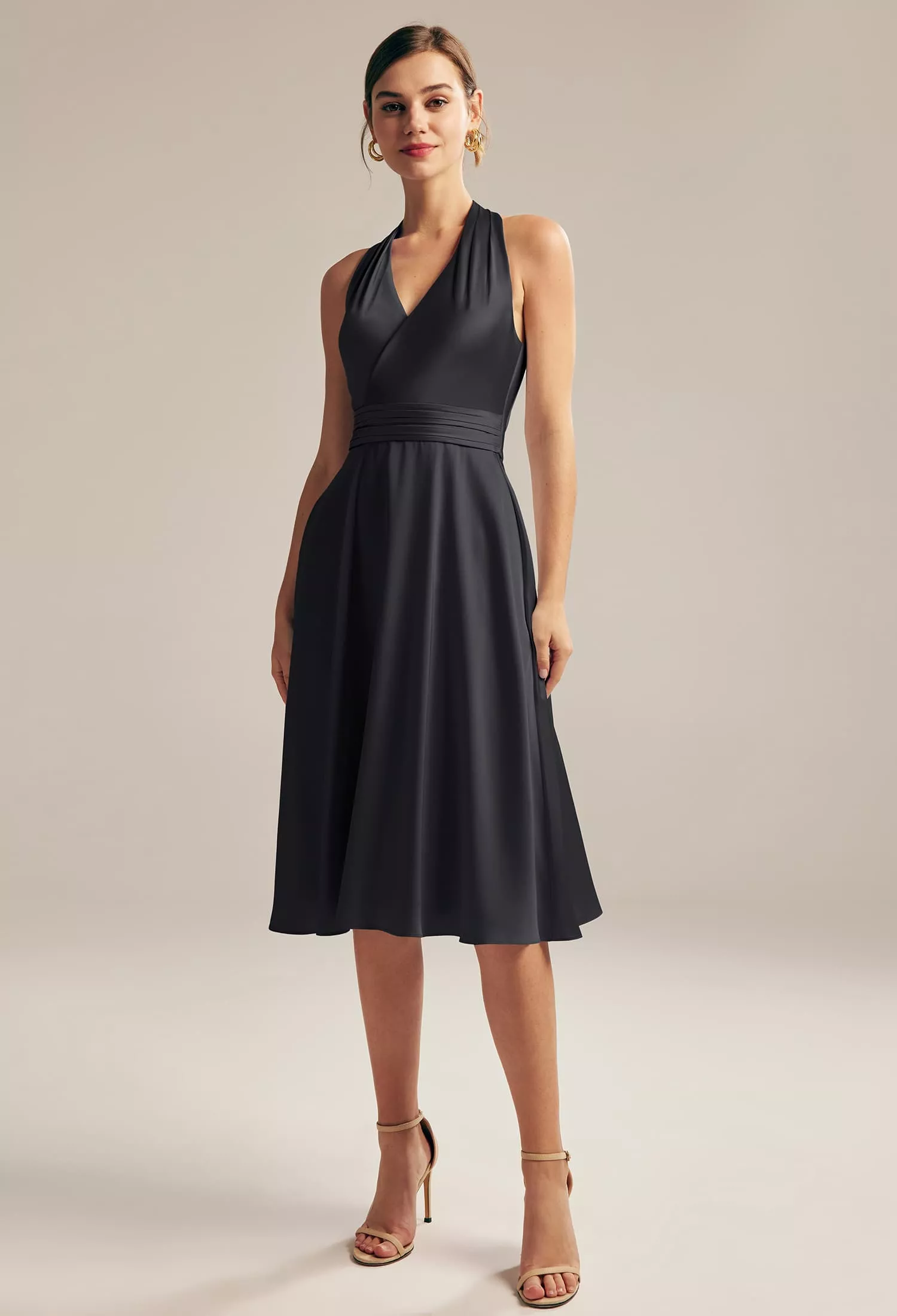 AW Mercy Black Metallic  Plus Size Wedding Guest Dresses